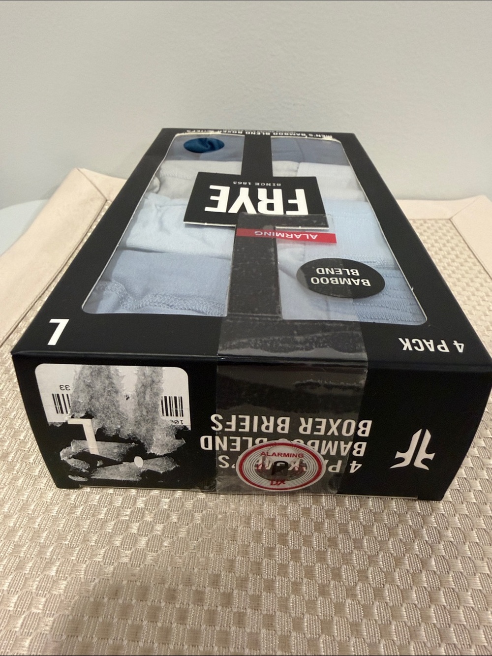 FRYE Blue Gray FlyβFront Bamboo Blend Boxer Briefs Pack of 4 - Picture 12 of 15